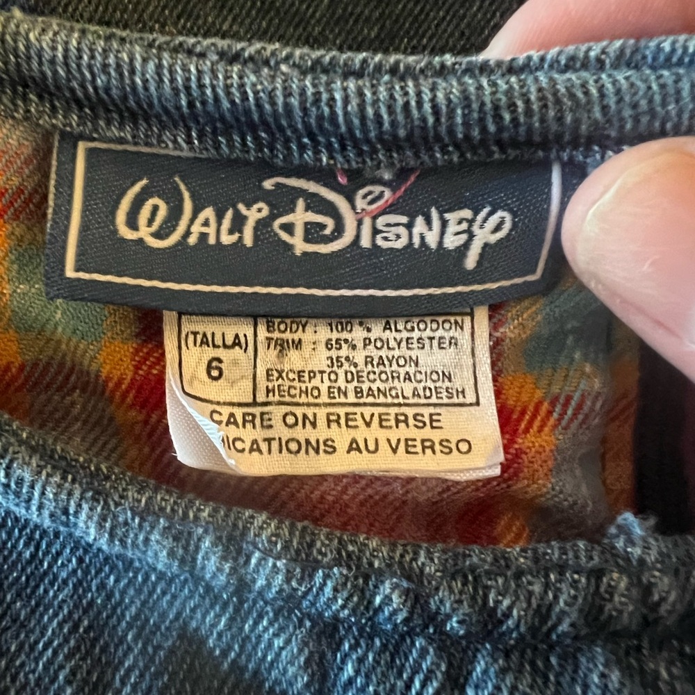 Disney Mickey Minnie Mouse Vintage Jean Denim Jumper Patchwork Size 6 - Picture 4 of 8